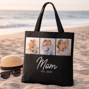 Bolso De Tela Mamá Estableció Guión Negro 3 Foto