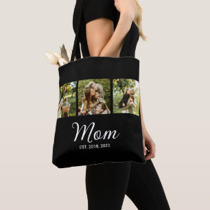 Bolso De Tela Mamá Estableció Guión Negro 3 Foto
