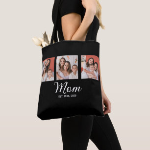 Bolso De Tela Mamá Estableció Guión Negro 3 Foto