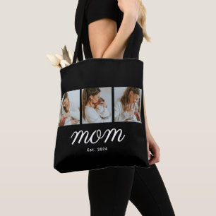 Bolso De Tela Mamá Estableció Guión Negro 3 Foto