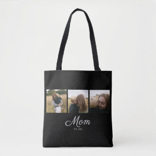 Bolso De Tela Mamá Estableció Guión Negro 3 Foto