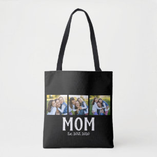 Bolso De Tela Mamá Estableció Guión Negro 3 Foto
