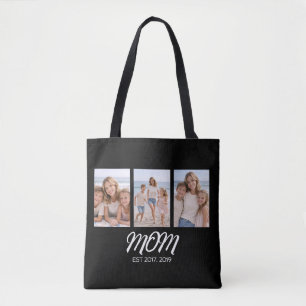 Bolso De Tela Mamá Estableció Guión Negro 3 Foto