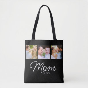Bolso De Tela Mamá Estableció Guion Negro 3 Foto