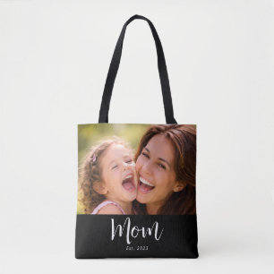 Bolso De Tela Mamá Estableció Guión Negro Foto