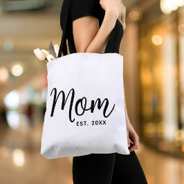 Bolso De Tela Mamá estableció la fecha Black Script Nuevo regalo