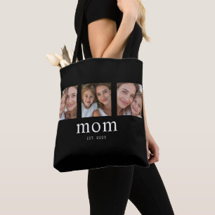 Bolso De Tela Mamá Estableció Moderno Negro 3 Foto