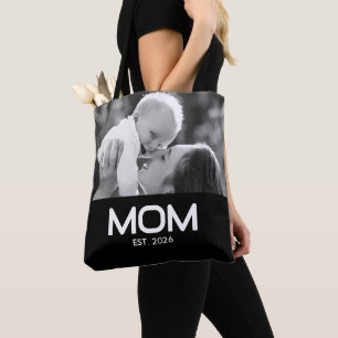 Bolso De Tela Mamá Estableció Negra Negrita Foto