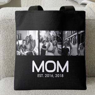 Bolso De Tela Mamá Estableció Negrita Negra 3 Foto