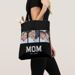 Bolso De Tela Mamá Estableció Negrita Negra 3 Foto