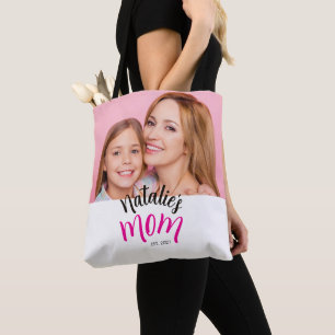 Bolso De Tela Mamá Estableció Nombre del Niño Año Personalizado 