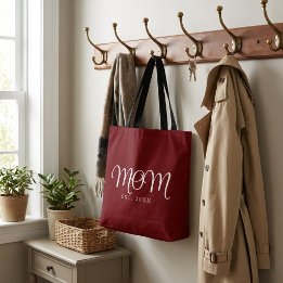 Bolso De Tela Mamá Estableció Nuevo Regalo de Mamá Escritura Bla