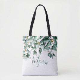 Bolso De Tela Mamá Eucalyptus Foliage acuarela moderna