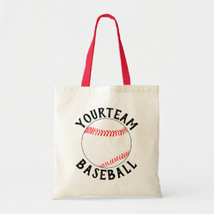 Bolso De Tela Mamá/Fan de béisbol Nombre del equipo personalizad