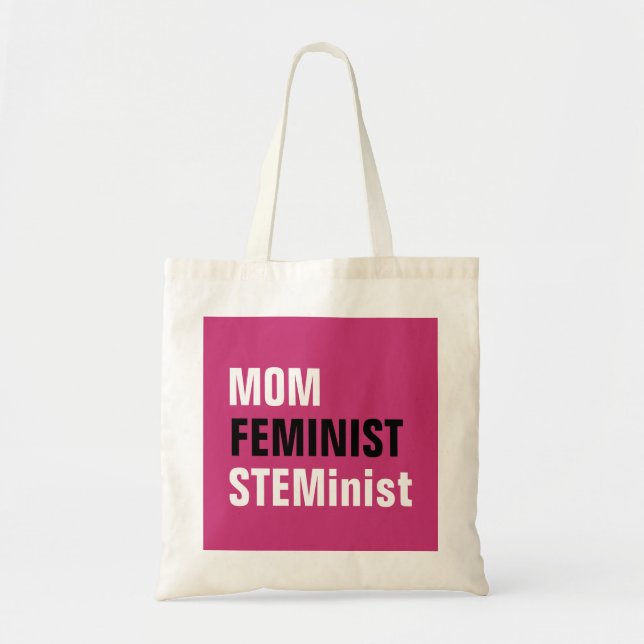Bolso De Tela Mamá feminista ingeniera tecnológica científica ST (Frente)