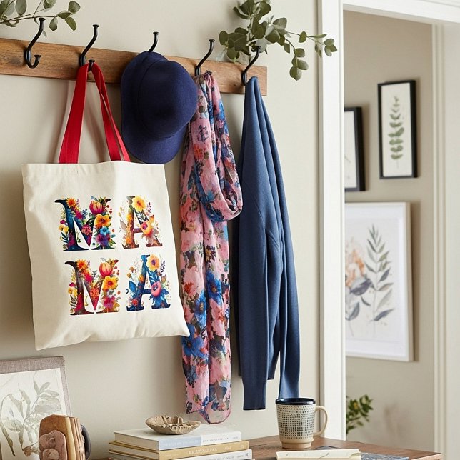Bolso De Tela MAMA Floral (Subido por el creador)