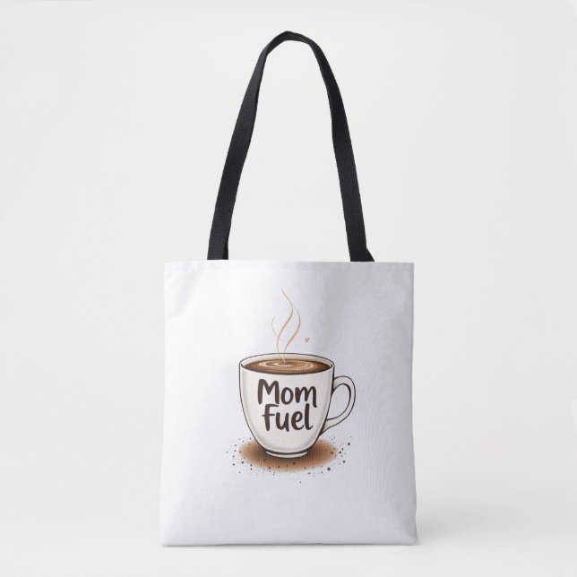 Bolso De Tela Mamá Fuel | Coffee Lover Moms (Anverso)