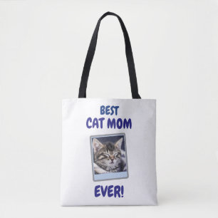 BOLSO DE TELA MAMÁ GATA PERSONALIZADA DÍA DE LA MADRE PERRO AMOR