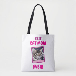 BOLSO DE TELA MAMÁ GATA PERSONALIZADA DÍA DE LA MADRE PERRO AMOR