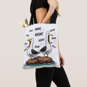 Bolso De Tela Mamá Gaviota Divertida Personalizada