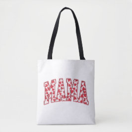 Bolso De Tela Mama Hearts El día de San Valentín Retro Varsity