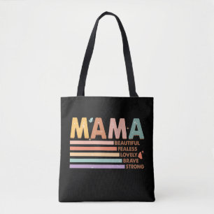 Bolso De Tela Mamá Hermosa, valiente y valiente