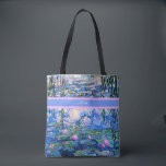 Bolso De Tela Mamá - Hermosas obras de arte de Water Lilies,<br><div class="desc">Mamá,  hermosas nenúfares pintadas por Claude Monet. Gran regalo para el Día de la Madre,  su cumpleaños,  o simplemente pensando en ti,  mamá.</div>