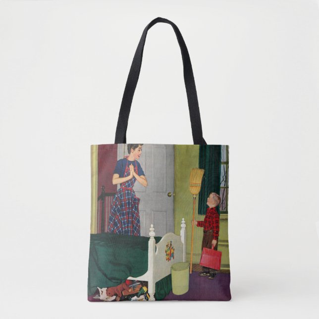 Bolso De Tela ¡Mamá, Limpié Mi Habitación! (Anverso)