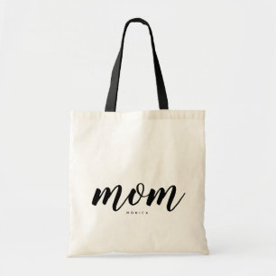 Bolso De Tela Mamá Minimalista negra y blanca