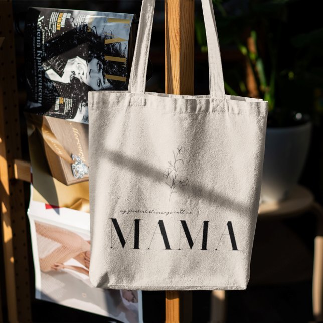 Bolso De Tela Mamá | Moda Boho Lettering & Floral (Subido por el creador)