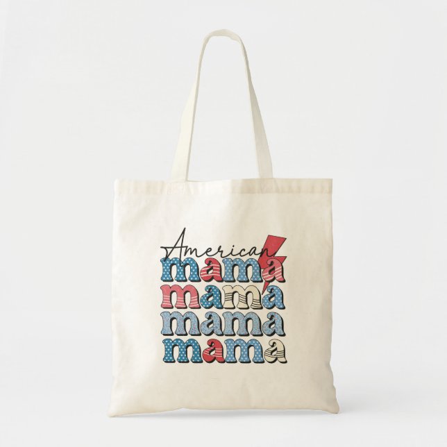 Bolso De Tela Mamá norteamericana (Frente)