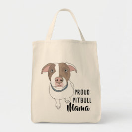 Bolso De Tela Mamá orgullosa Tote (blanco/moreno) de Pitbull