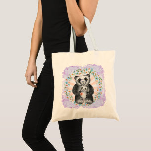 Bolso De Tela Mamá Panda personalizado de amor de oso