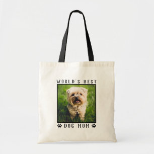 Bolso De Tela Mamá Perro Adorable Huellas Personalizadas Foto Ma