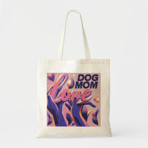 Bolso De Tela Mamá Perro Amor Pink Purple