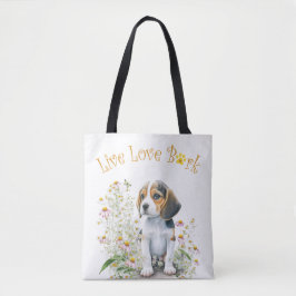 Bolso De Tela Mamá Perro Beagle Floral