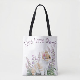 Bolso De Tela Mamá Perro Corgi Floral