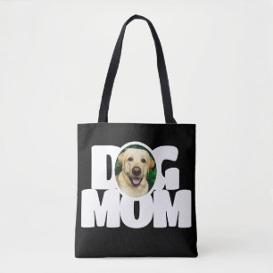 Bolso De Tela Mamá Perro Foto Moderna Simple Negra