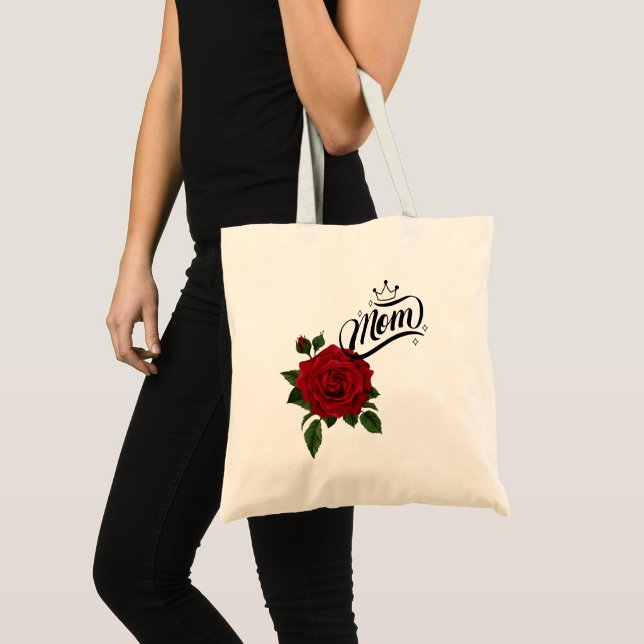 Bolso De Tela Mamá Red Rose Tote Bag (Anverso (producto))