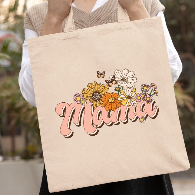 Bolso De Tela Mama Retro Floral (Subido por el creador)