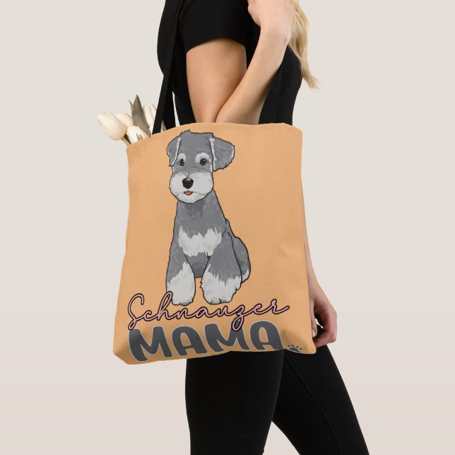 Bolso De Tela Mamá Schnauzer  (Detalle)