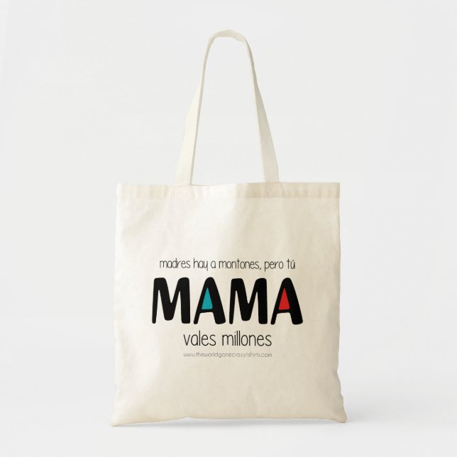 Bolso De Tela Mama vales millones (Frente)