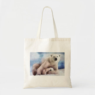 Bolso De Tela Mamá y Cub polares