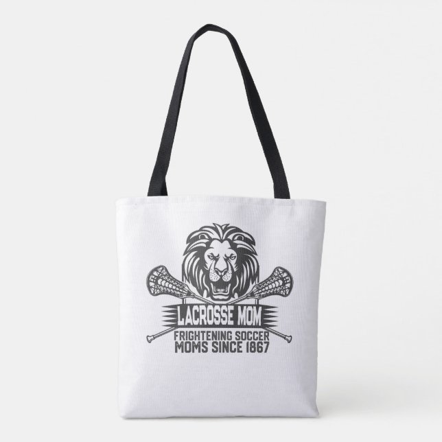 Bolso De Tela Mamáes de LaCrosse que asustan a mamáes del fútbol (Reverso)