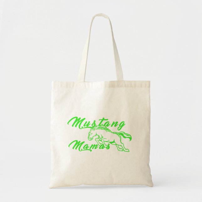 Bolso De Tela Mamáes Green Tote del mustango (Frente)