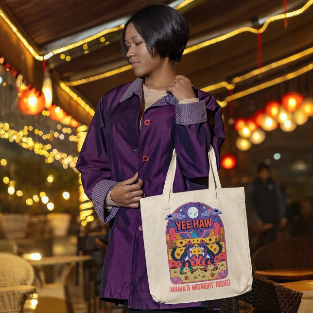 Bolso De Tela Mama's Midnight Rodeo Funny Mom Life Yee Haw (woman carrying a tote bag shopping at a late night market after the kids are in bed)