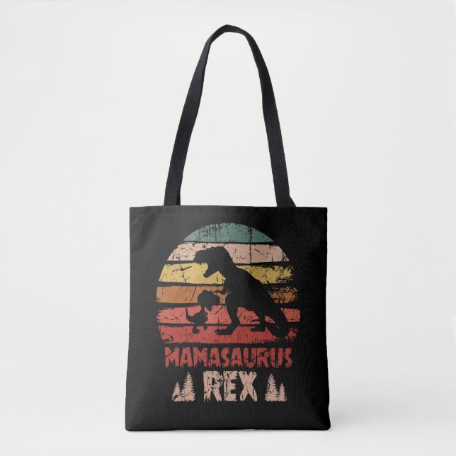 Bolso De Tela Mamasauro T rex Dinosaur Funny Mama Saurus (Anverso)