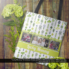 Bolso De Tela "Mami afortunada" Fotografía del patrón Shamrock C