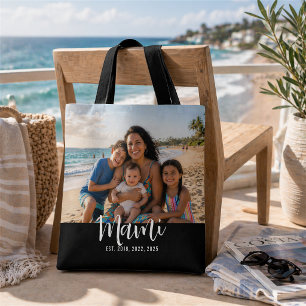 Bolso De Tela Mami Estableció Foto de Escritura Moderna