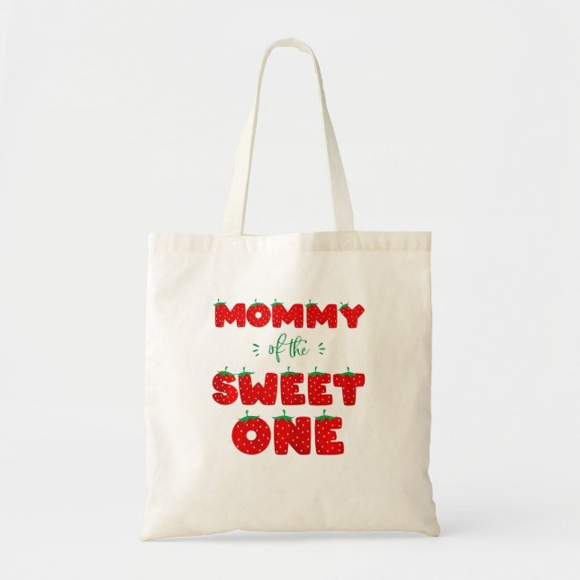 Bolso De Tela Mami Of Sweet One Strawberry Birthday Berry F (Frente)